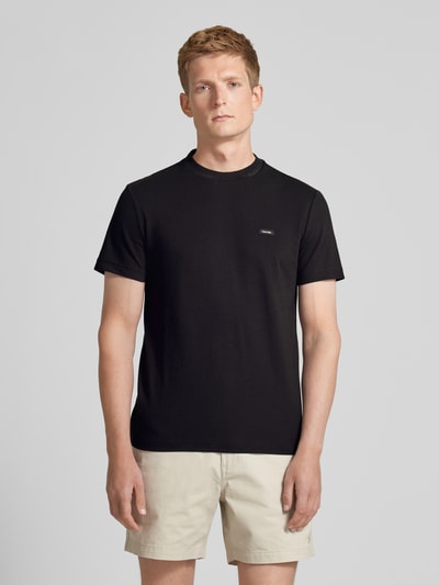 CK Calvin Klein T-shirt z detalem z logo Czarny 4