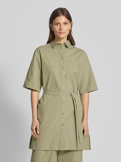 MM Hemdblusenkleid mit Bindegürtel Modell 'SOSPIRO' Khaki 4
