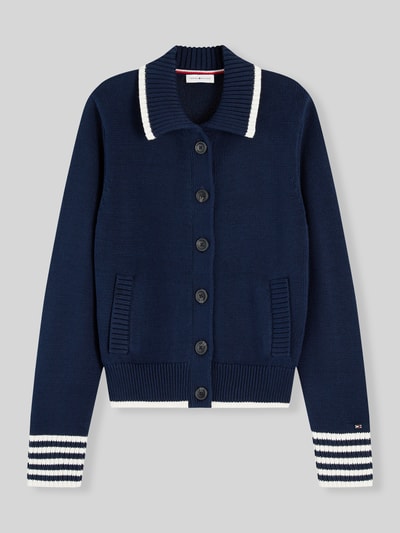 Tommy Hilfiger Relaxed Fit Strickjacke aus reiner Baumwolle Marine 2