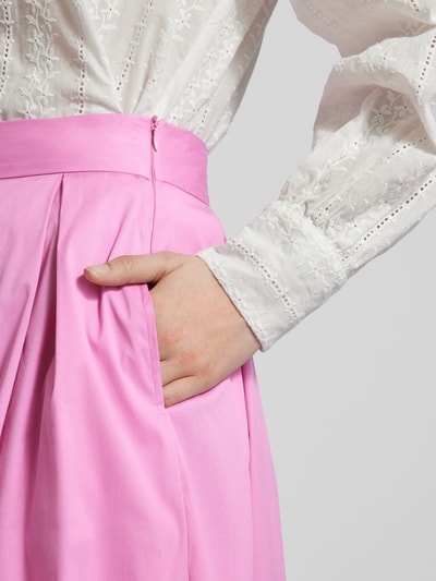 0039 Italy Spódnica midi z plisami model ‘Kylie’ Mocnoróżowy 3