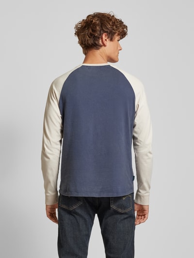 Superdry Longsleeve mit Label-Stitching Dunkelblau 5