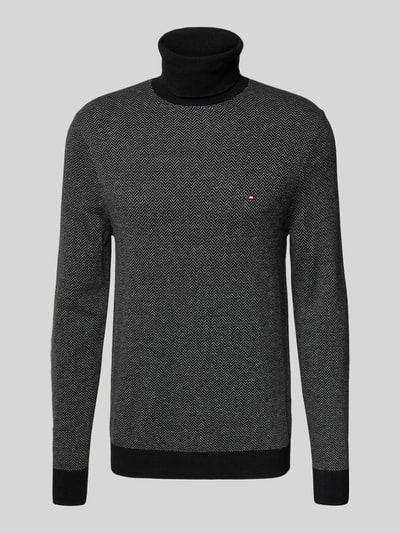 Tommy Hilfiger Regular fit coltrui van een mix van katoen en kasjmier Zwart - 2