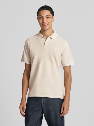 JACK & JONES koszulka polo o kroju slim fit z wyhaftowanym logo model 'AUSTIN' Złamany biały 4