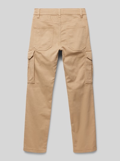 s.Oliver RED LABEL Jeansy o kroju regular fit z prostą nogawką i kieszeniami cargo Camel 3