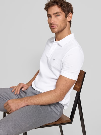 Christian Berg Men Poloshirt mit Logo-Stitching Weiss 3