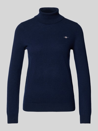 GANT Golf o kroju regular fit z mieszanki wełny model ‘Extrafine’ Granatowy 2