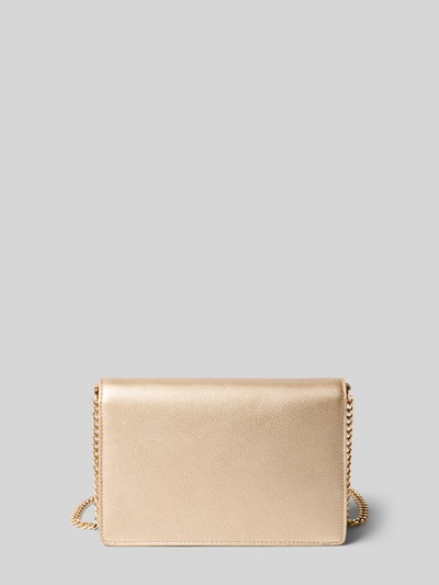 Produktfoto, Crossbody Bag in Leder-Optik von Liu Jo White, beige Struktur, Ketten-Trageriemen, Logo-Detail, Überschlag, schlichte Form