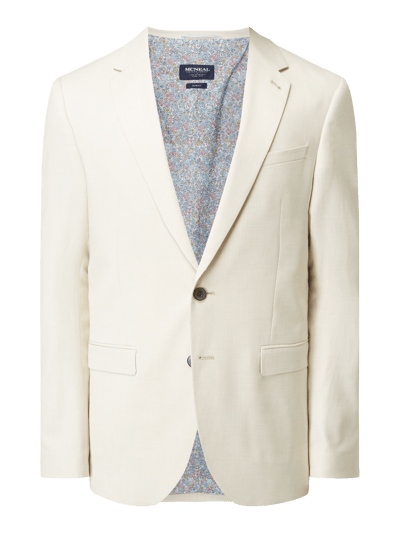 MCNEAL Slim fit colbert met twee knopen en stretch  Ecru - 2