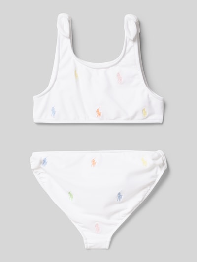 Polo Ralph Lauren Teens Bikini-Set mit Label-Stitching Weiss 3