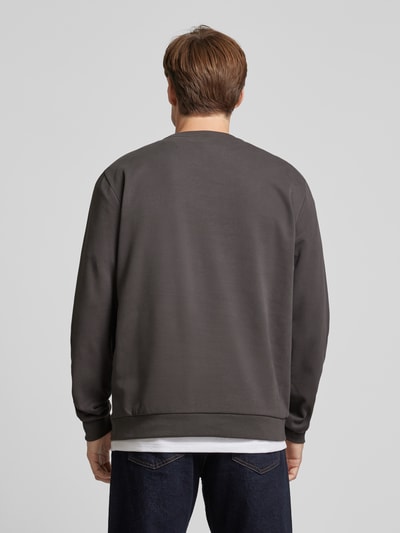 Tommy Hilfiger Sweatshirt mit Label-Print Modell 'TRACK TOP' Dunkelgrau 5