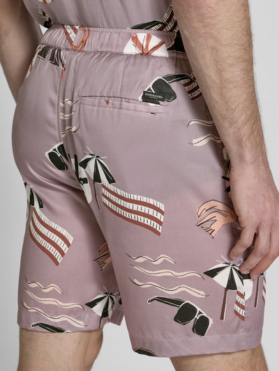 Scotch & Soda Relaxed Fit Bermudas mit Eingrifftaschen Modell 'FAVE' Mauve 3