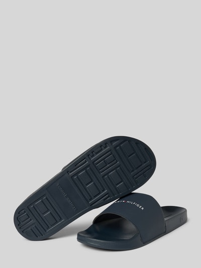 Tommy Hilfiger Slippers met labelopschrift Marineblauw - 4