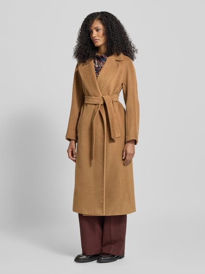 Weekend Max Mara Płaszcz wełniany o kroju regular fit z dodatkiem wełny z alpaki i moheru model ‘TEMPERA’ Camel 4