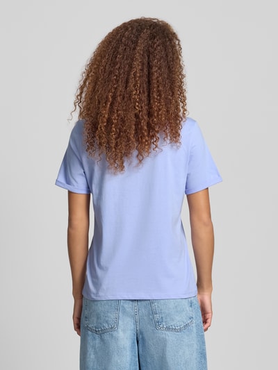 Pieces T-shirt o kroju regular fit z czystej bawełny model ‘RIA’ Jasnoniebieski 5