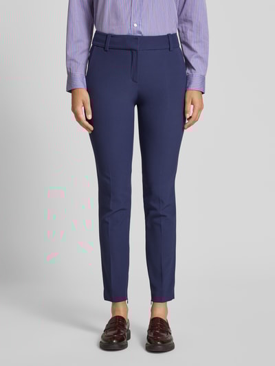 HUGO Slim Fit Anzughose mit Bügelfalten Modell 'Hedima' Marine 4