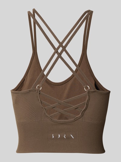 BORN LIVING YOGA Bustier in riblook, model 'India' Taupe - 3