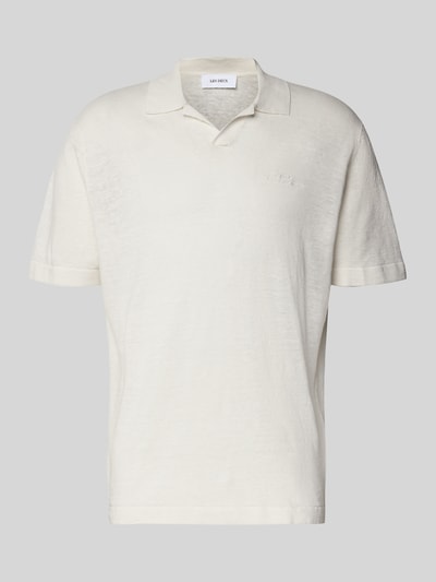 Les Deux Regular Fit Poloshirt aus Leinen-Baumwoll-Mix Modell 'Emmanuel' Offwhite 2