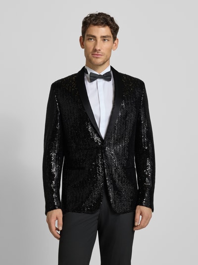 Antony Morato Slim Fit Sakko mit Pailletten Modell 'ROXANNE' BLACK 4