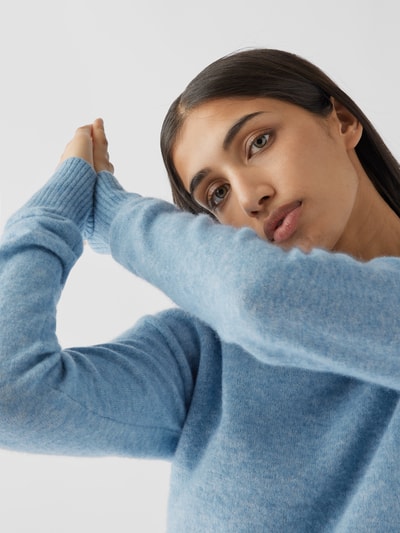 Helmut Lang Pullover mit Rundhalsausschnitt Hellblau 3