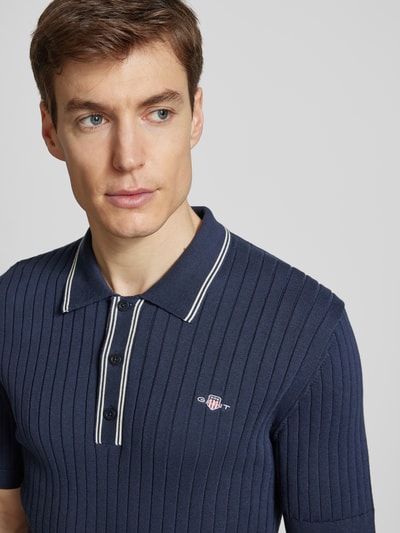 Gant Slim Fit Poloshirt mit Label-Stitching Marine 3