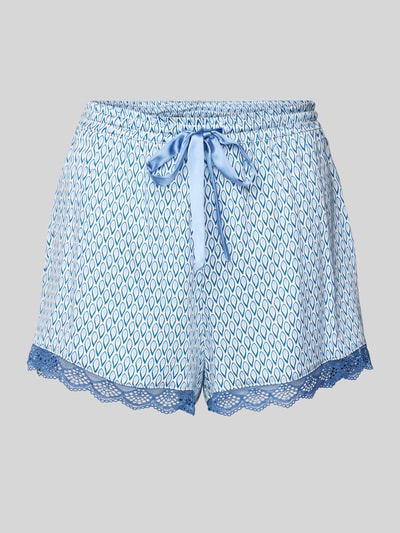 CCDK Copenhagen Relaxed Fit Pyjama-Shorts mit Spitzenbesatz Modell 'Kaitlyn' Hellblau 1