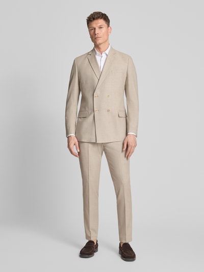 s.Oliver BLACK LABEL regular fit colbert met linnen Beige - 1