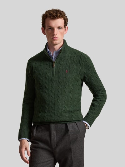 Polo Ralph Lauren Regular Fit Troyer aus Woll-Kaschmir-Mix Dunkelgruen 4