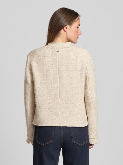 WHITE LABEL Blazer in Bouclé-Optik mit Knopfleiste Beige 5