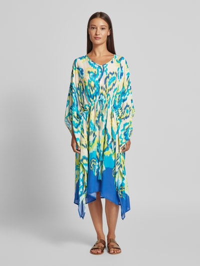 comma Poncho met tunnelkoord in de taille Turquoise - 4