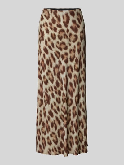 Luisa Cerano Maxirock aus Viskose mit Animal-Print Camel 2
