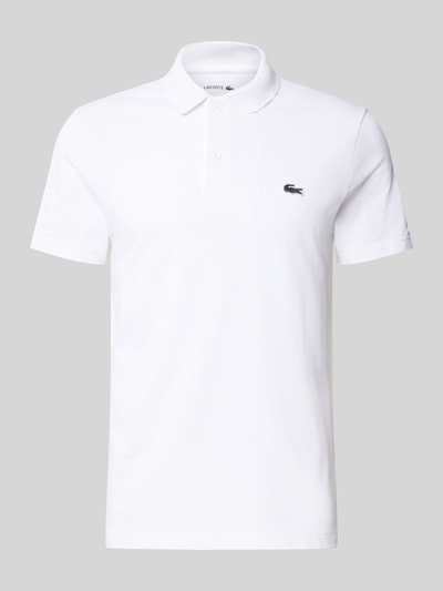 Produktfoto, Regular Fit Poloshirt aus Baumwoll-Mix von Lacoste, Optik: Unifarben, Logo-Patch, Polokragen, Kurzarm, glatte Struktur