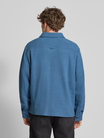 Hugo Blue Oversized Freizeithemd in Waffel-Optik Modell 'EKYNONE' Jeansblau 5