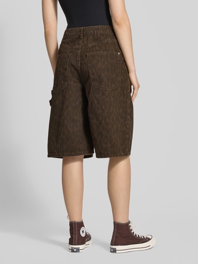 Review Leo-Print Baggy Jeans Shorts - Jorts Dunkelbraun 5