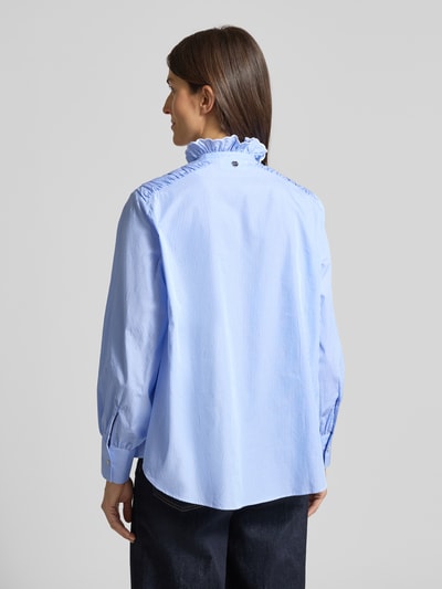 Rich & Royal Bluzka o kroju regular fit z czystej bawełny ze stójką Jasnoniebieski 5