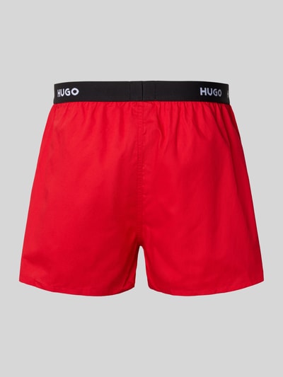 HUGO Regular Fit Boxershorts aus reiner Baumwolle im 3er-Pack Dunkelblau 3