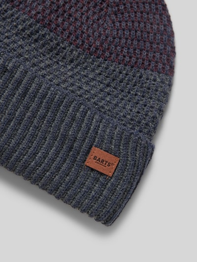 Barts Czapka beanie z naszywką z logo model ‘MIGUEN’ Ciemnoniebieski 2