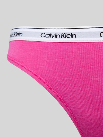 Produktfoto, String mit elastischem Bund im 3er-Pack von Calvin Klein Underwear, mieszanka bawełny i elastanu, dopasowany krój, elastyczny pas