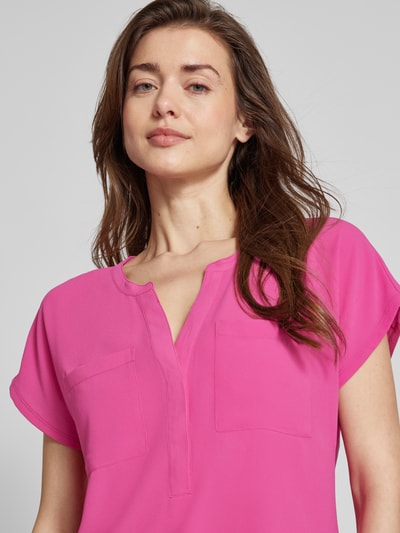 Milano Italy Bluse mit Brusttaschen Pink 3