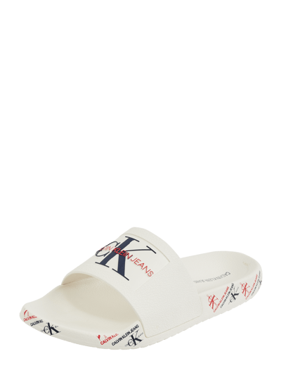 Calvin Klein Jeans Slides aus Gummi Modell 'Catilyn' Weiss 1