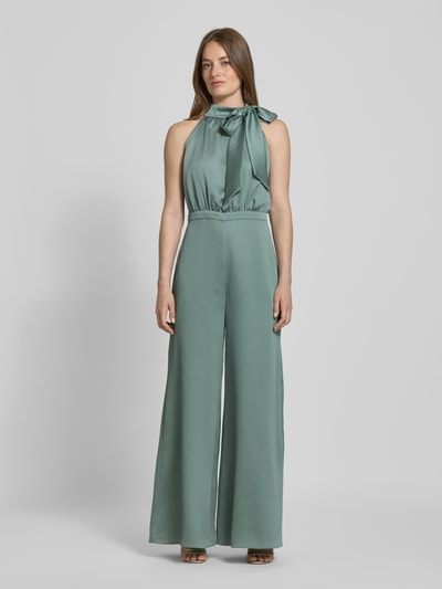 Swing Jumpsuit met opstaande kraag Lindegroen - 4