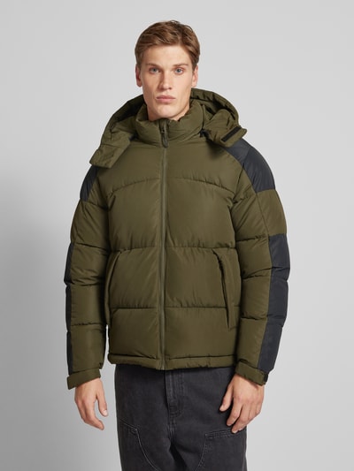 Jack & Jones Steppjacke mit Kapuze Modell 'AERO' Oliv 4