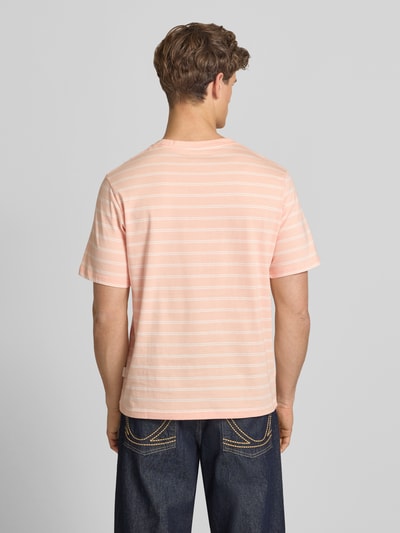 JACK & JONES T-Shirt mit Streifenmuster und Label-Stitching Apricot 5