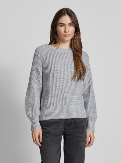 Tom Tailor Denim Regular Fit Strickpullover mit leichten Ballonärmeln Mittelgrau 4