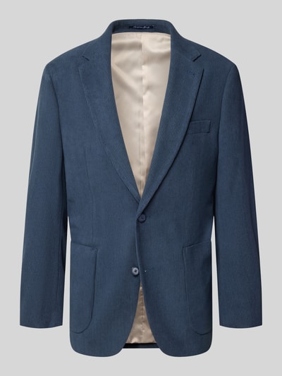 Produktfoto, Regular Fit Sakko in Cord-Optik Modell 'Glenny' von Christian Berg Men, blau, Reverskragen, Struktur, glattes Innenfutter