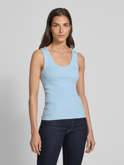 Rich & Royal Tanktop in Ripp-Optik Hellblau 4