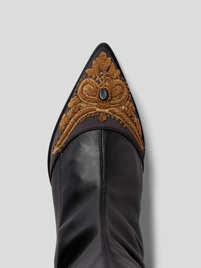 Etro Overknee Boots mit Kontrastbesatz Schwarz 4