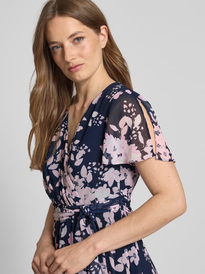 Christian Berg Cocktail Cocktailkleid in Wickel-Optik Dunkelblau 3