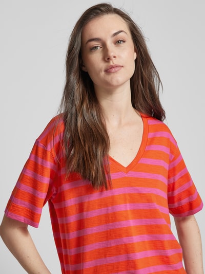 Esprit T-shirt met streepmotief Rood - 3