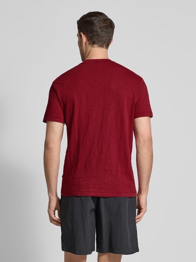 Napapijri T-shirt met labelprint, model 'ARBIA' Bordeaux - 5