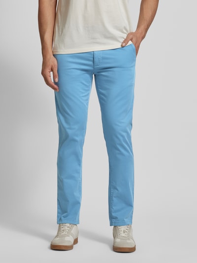 BOSS Orange Slim fit chino met ceintuurlussen. Lichtblauw - 4